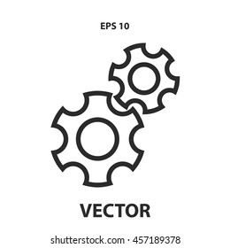 gear line icon