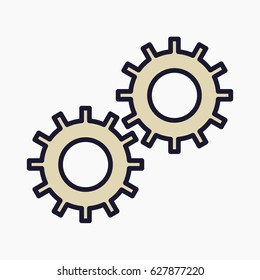 gear line icon