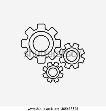 Gear line icon