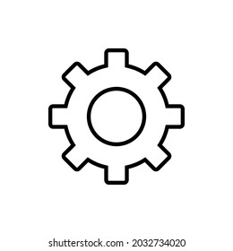 Gear line icon for apps and web sites