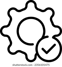 gear line icon illustration vector