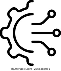 gear line icon illustration vector