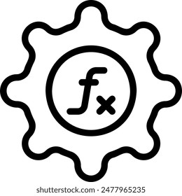 gear line icon illustration vector