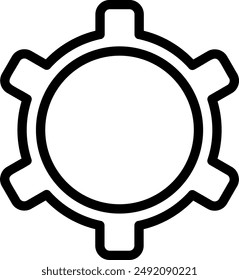 gear line icon illustration vector