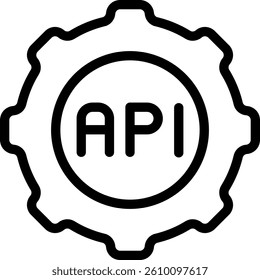 gear line icon illustration vector