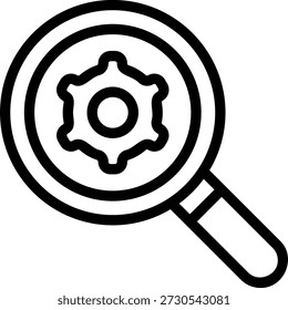 Vector de ilustración de icono de línea de engranaje