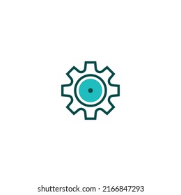 Gear line icon. linear style sign for mobile concept and web design. Outline vector icon. Symbol, logo illustration. Vector graphic