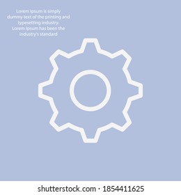 gear line icon, outline vector illustration.