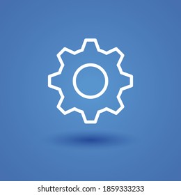 gear line icon, outline vector illustration.