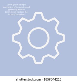 gear line icon, outline vector illustration.
