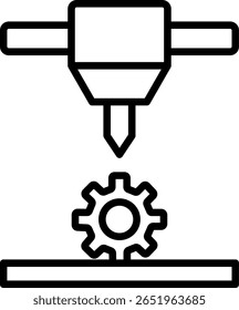 Gear Line Icon Vector Design
