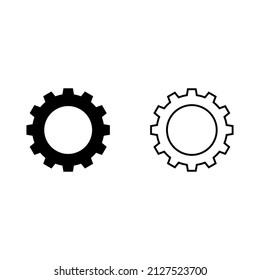 Gear line icons for apps and web sites