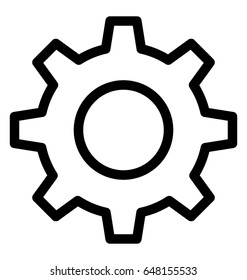 Gear Line Vector Icon