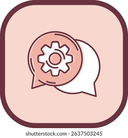 Gear Line vector Icon Design