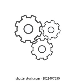 Gear Line Vector Icon template