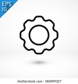 Gear, linear icon. One of a set of linear web icons