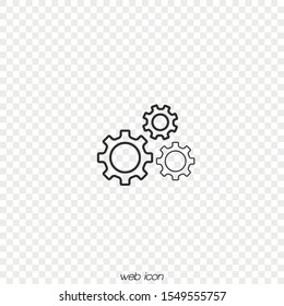 Gear linear icon. Icon for web site.