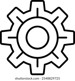 Gear Linear Style Icon Design