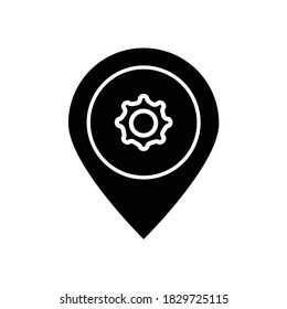 Gear location icon in eps 8