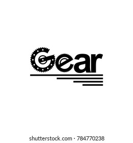 gear logo. cogwheels, gears vector flat illustration on white background