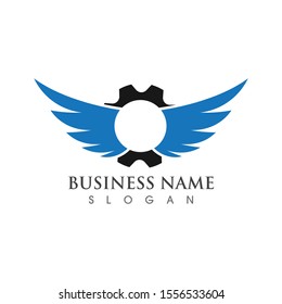 Gear Logo concept Template vector icon illustration design