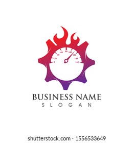 Gear Logo concept Template vector icon illustration design