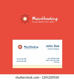 Gear  logo Design with business card template. Elegant corporate identity. - Vector