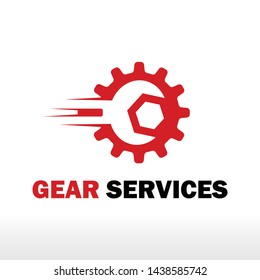 gear logo design concept, gear logo