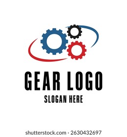 gear logo design concept with cog wheel