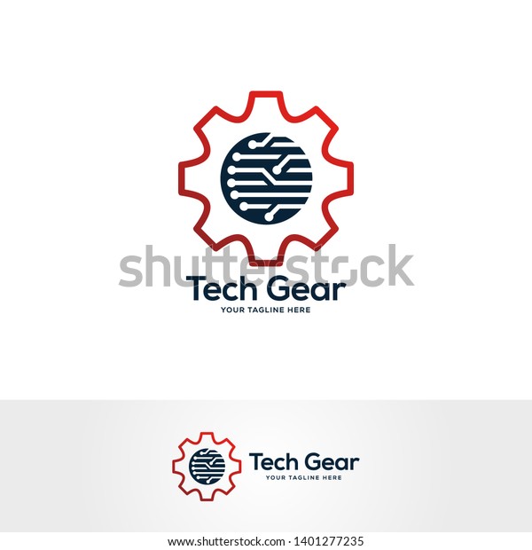 gear logo design concept, service logo design
template, tech logo
design