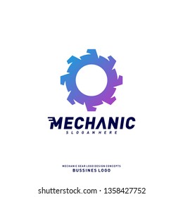 Gear Logo Design Concepts. Mechanical Gear Logo Template Vector. Icon Symbol