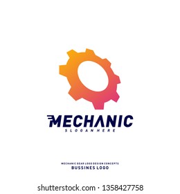 Gear Logo Design Concepts. Mechanical Gear Logo Template Vector. Icon Symbol