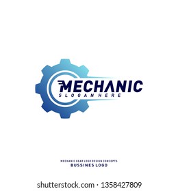 Gear Logo Design Concepts. Mechanical Gear Logo Template Vector. Icon Symbol