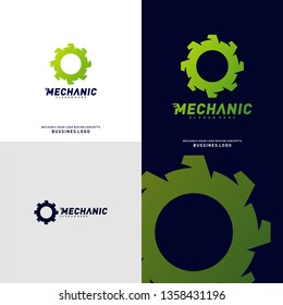 Gear Logo Design Concepts. Mechanical Gear Logo Template Vector. Icon Symbol