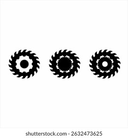 Gear logo design with sun ray concept.