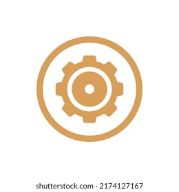Gear logo design template, cogwheel logo icon vector, mechanic logo concept