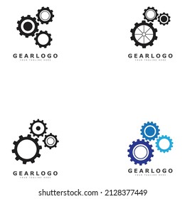 Ilustración de diseño de logotipo de engranaje vector