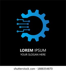 gear logo design template. mechanic logo. gear illustration vector