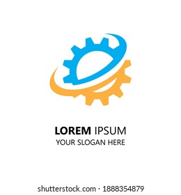 gear logo design template. mechanic logo. gear illustration vector
