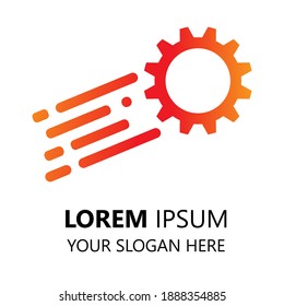 plantilla de diseño del logotipo del equipo. logotipo mecánico. vector de ilustración de engranaje