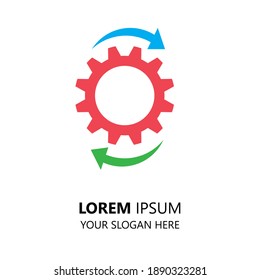 Plantilla de diseño del logotipo del engranaje. Logo de estilo moderno mecánico. vector de ilustración del engranaje. lotipos para mecánicos.