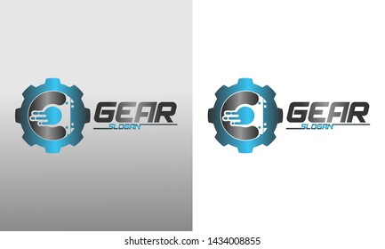 GEAR logo design template vector
