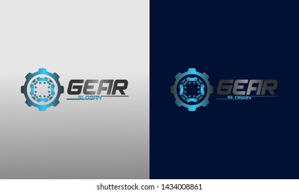 GEAR logo design template vector
