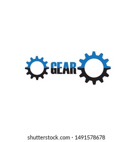 GEAR logo design template vector
