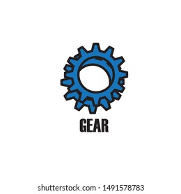 GEAR logo design template vector
