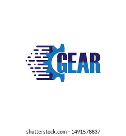 GEAR logo design template vector
