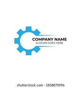 GEAR logo design template vector. Abstract vector gear tech icon.