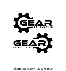 GEAR logo design template vector