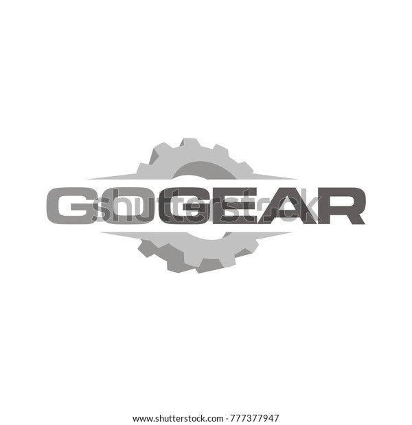 Gear logo design\
template vector\
illustration