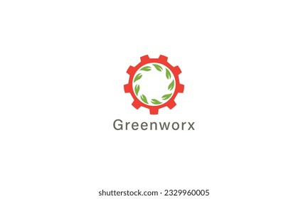 gear logo designs concept, nature industrial logo design template,